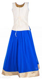 Trendy satin net girl's lehenga choli set, Indian traditional party wear for kids aged 4-5