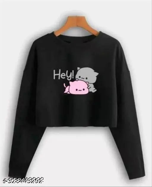 Women's black & red Gomu Pichu print full sleeve cotton t-shirts (pack of 2), perfect for summer vacations