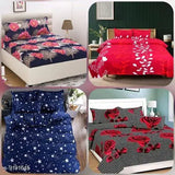 Ravishing Attractive Polycotton Floral Double Bedsheets, 110 thread count, summer season, 8 pillow covers included