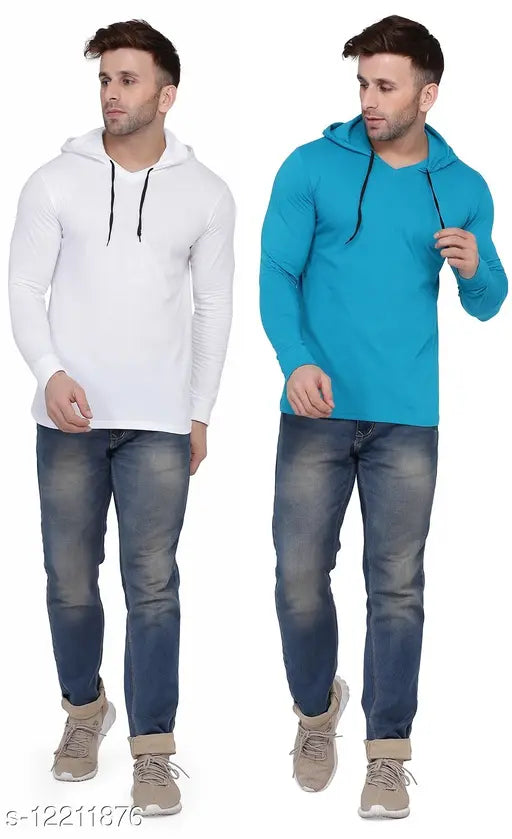 Multicolor cotton blend full sleeve t-shirt, vibrant solid pattern for men or women, fashionable attire on display