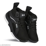 Black men's casual sneaker with white solecap