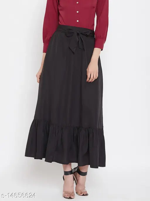 Polyester polka dot flared skirt with striped pattern, MJ LIFE STYLE design for women's sizes 26-36