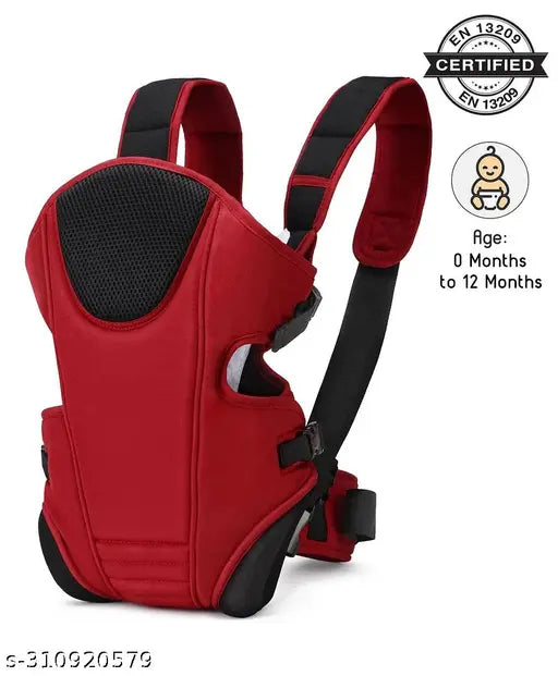 Red 3-in-1 Adjustable Newborn Baby Carrier, durable with padded shoulder strap, sturdy back support, cushioned leg support (6-15 months)