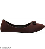 Brown suede slip-on ballerinas for women - Laxmi trace stylish footwear from India