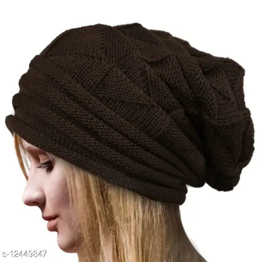 Warm winter knit beanie hat, unisex, suitable for men and women