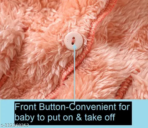 Soft polyester faux fur vest coat for toddlers (6-12 months), vibrant colors, easy front button design