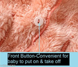 Soft polyester faux fur vest coat for toddlers (6-12 months), vibrant colors, easy front button design