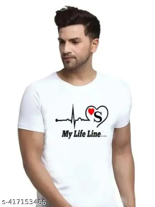Printed polyester short sleeve t-shirt by NEW NAAM DESIGNE - vibrant pattern, fits XS to XXL sizes