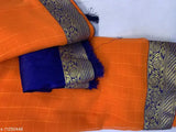 Trendy chiffon checks saree, free size Indian fashion in checked pattern
