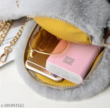 Cute rabbit girls cross body sling bag with zip closure and multiple card slots