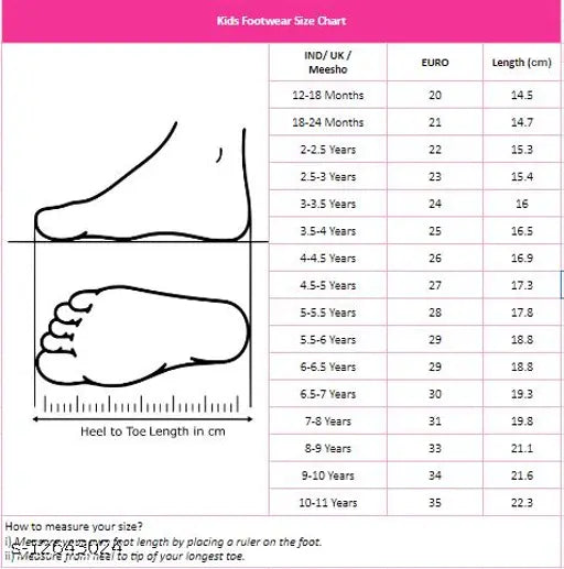 Synthetic pink belly shoes for children aged 18-21 months (Indian origin), size 3c with foot length 13.5cm