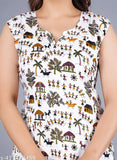 Stylish cotton nightsuit set, printed top & short, versatile for summer wear, India origin