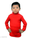 Wool unisex kids Kashika highneck sweaters in self-design, ideal for cool weather, sizes 12-13 years (India origin)