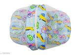 Cotton newborn baby animals printed folding mattress with mosquito net, suitable for 0-9 months, single size (8x8in), made in India