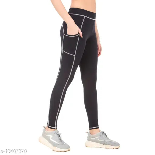 Lycra solid-colored women's jeggings, trendy fashion from India