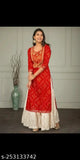 Rayon sharara set, printed net kurta with bottomwear, three-quarter sleeves, Indian ethnic wear