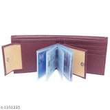 Textured faux leather wallet, stylish for men, brown PU leather accessory