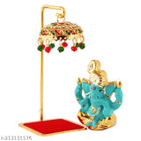 Marble Ganesh Idol with Umbrella Stand - Divine protection, intricate design, premium quality, spiritual significance