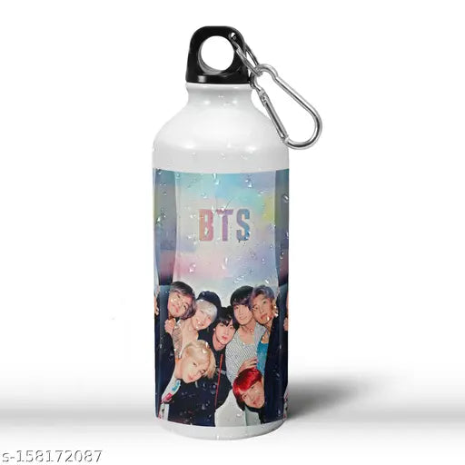 White aluminium sipper bottle, 600ml | Great gift for girls and everyone on-the-go