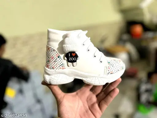 Synthetic Kids' trendy shoes, printed net design, lightweight and comfortable, party wear for 1-9 years old