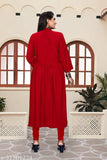 Red long kameez, women's fashion