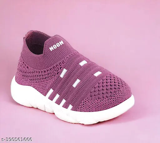 Pink slip-on shoes with Chu chu sound, breathable mesh material, suitable for running or playtime