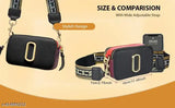 Stylish sling bag with detachable clutch purse. This fashionable PU leather handbag features an adjustable crossbody strap and is designed for daily use. Its regular size and design make it suitable for casual outings and carry-all essentials