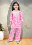 Rayon printed kurti for cute funky girls, three-quarter sleeves, Indian fashion accessories for toddlers