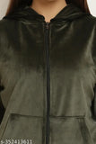 Velvet Valvet-Mehandi truck suit by Aliyah Fashion, long-sleeved Indian women's fashion on mannequin" (124 characters)