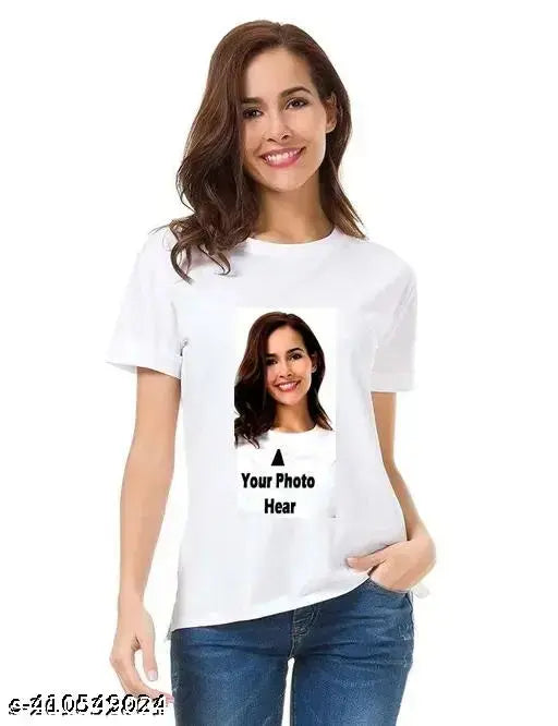 Oversized round neck custom t-shirt personalized print, premium cotton material, make your own gift