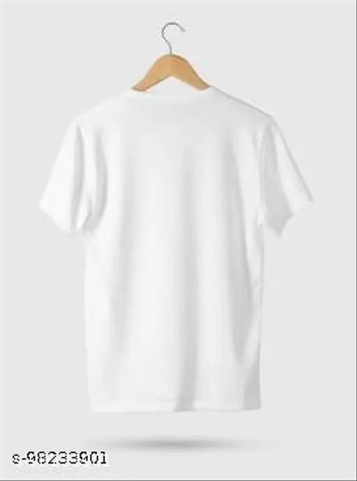 M Alphabet Design Polyester T-Shirt, trendy men's tee with swag print, short sleeves, size M