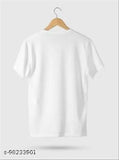 M Alphabet Design Polyester T-Shirt, trendy men's tee with swag print, short sleeves, size M