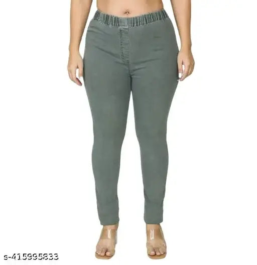 Vintage stretch denim jeggings for women, high waist, slim fit, export quality super soft, colorblocked design
