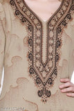 Jacquard patterned woolen kurti, long sleeves, front zip closure
