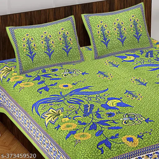Cotton bedsheets, 3-piece set in standard size, made in India