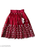 Embellished taffeta silk lehenga choli set with net dupatta, soft net and jequard fabric, ribbon embroidery work for 6-8 years princess wardrobe upgrade