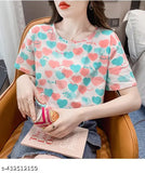 Vibrant Jannie Hustler fashionable printed t-shirt, graphic design, oversized style, women's fashion