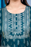 A colorful, embroidered printed kurta