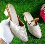 Synthetic embellished bell-shaped Ballerinas from India (sizes: IND-4, IND-5, IND-6, IND-7, IND-8, IND-9)