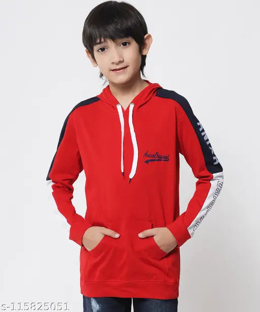 Fit N Fame kids Regular Printed Cotton Hooded T-shirt/Sweatshirt/Hoodie for Kids & Boy's (Pack of 1)