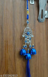 Evil Eye Wind Chime: Metal, handcrafted Vastu product with 3 bells. Protects from negative energy, enhances positive vibes at home or office (5cm x 14cm x 6cm)