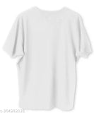 White printed unisex casual wear round neck half sleeve one piece polyester t-shirt, high quality and comfortable fabric for men's and women's, unique fit and wash resistant up to 60 degrees