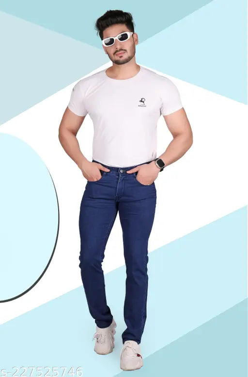 Dark blue denim RIGBONE men's solid jeans, slim comfort fit with various pant sizes available