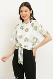 Georgette printed top, Jugly Girls designer women's short-sleeved apparel, ideal for daily or party wear, Indian fashion