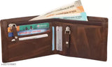 Multicolor canvas & leather artificial wallet for men, RFID protected, 5 card slots, coin pocket, hidden pockets. Modern accessory with stylish print design for everyday carry