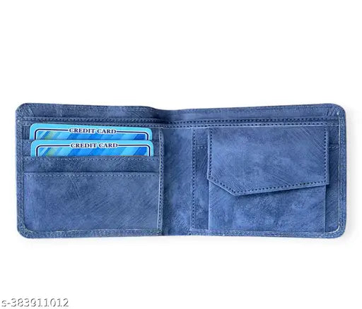 Green PU Leather Bi-Fold Wallet for Men & Women, premium faux leather, multi-compartment, durable design, ideal for travel and casual use
