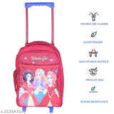 Red waterproof polyester school trolley bag, 16 inches, 30L, Indian Riders Barbee Gorgeous design