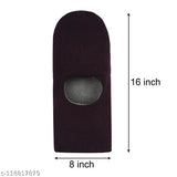 Maroon Wool Men's Balaclava/Monkey Cap (Pack of 1) - High-quality, reversible, warm monkey cap for men and women