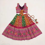 Bright floral rayon lehenga choli for girls 28 years, digital printed, fully stitched