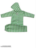 Green, white striped hoodie jumper